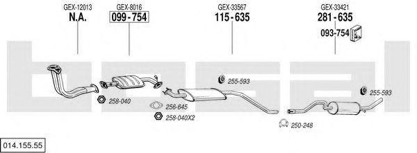 BOSAL 014.155.55 Exhaust System